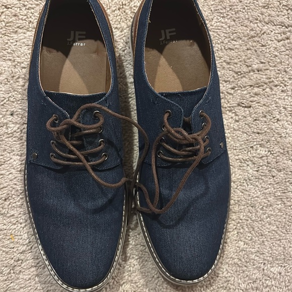 jf j.ferrar Other - JF J.Ferrar Blue and Brown Oxfords with Minimalist Design